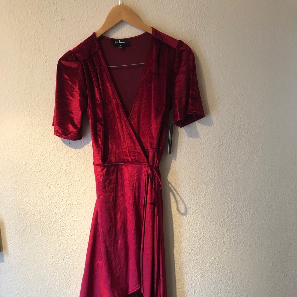 Lulu Velvet wrap dress